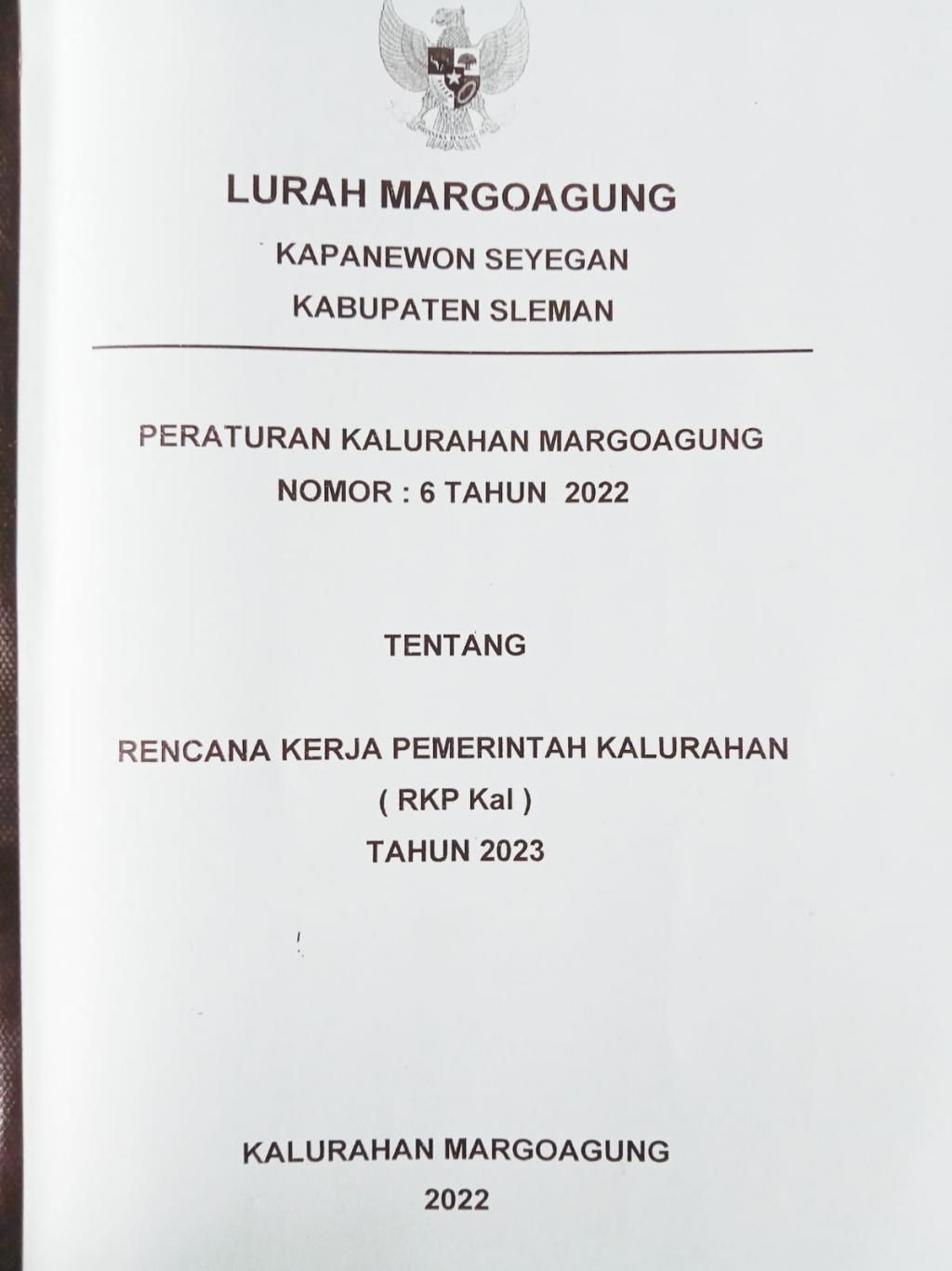 RKP Kalurahan Margoagung Tahun 2023