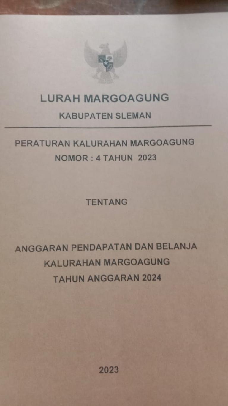 APBKAL KALURAHAN MARGOAGUNG TAHUN 2024